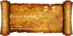 Polcz Kornél névjegykártya